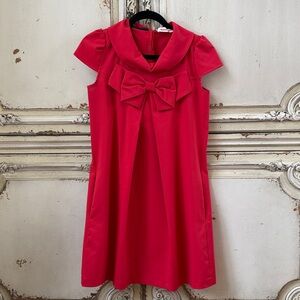 Red Bow Front Girls' Dress by